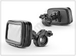   Univerzális iPhone 5 / 5S / SE - kerékpárra / motorkerékpárra szerelhető , por - és cseppálló telefontartó - L méret - fekete